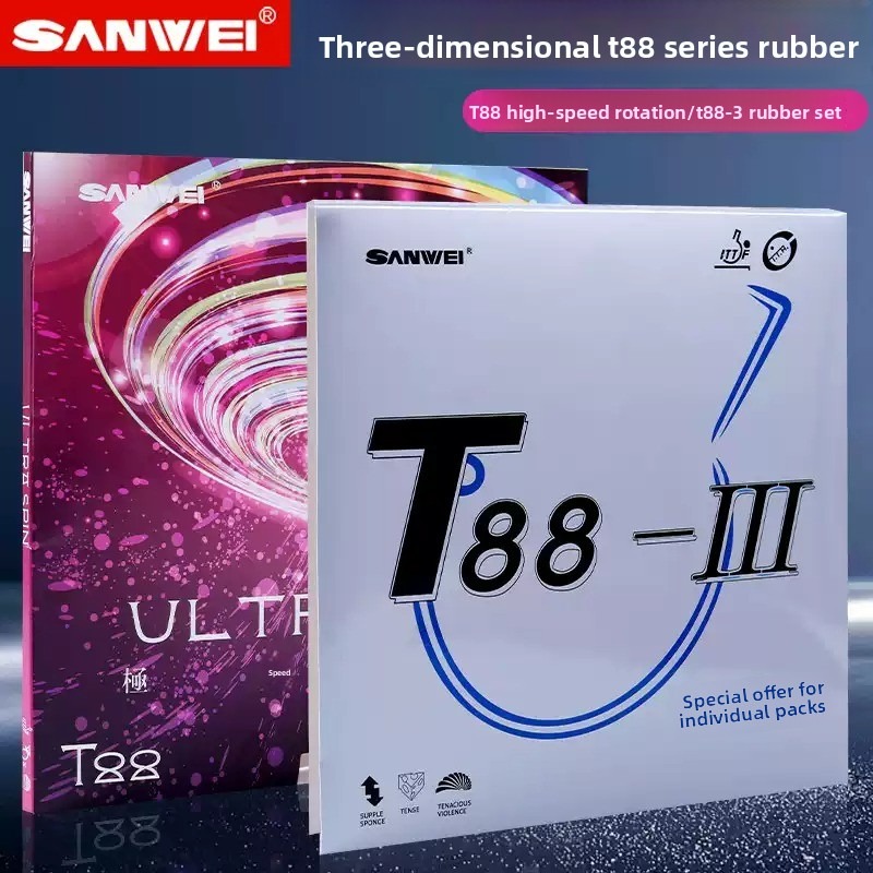 Table Tennis Xiom Rubber - Sanwei T88 ULTRA-Spin T88-3 Kit Doble
