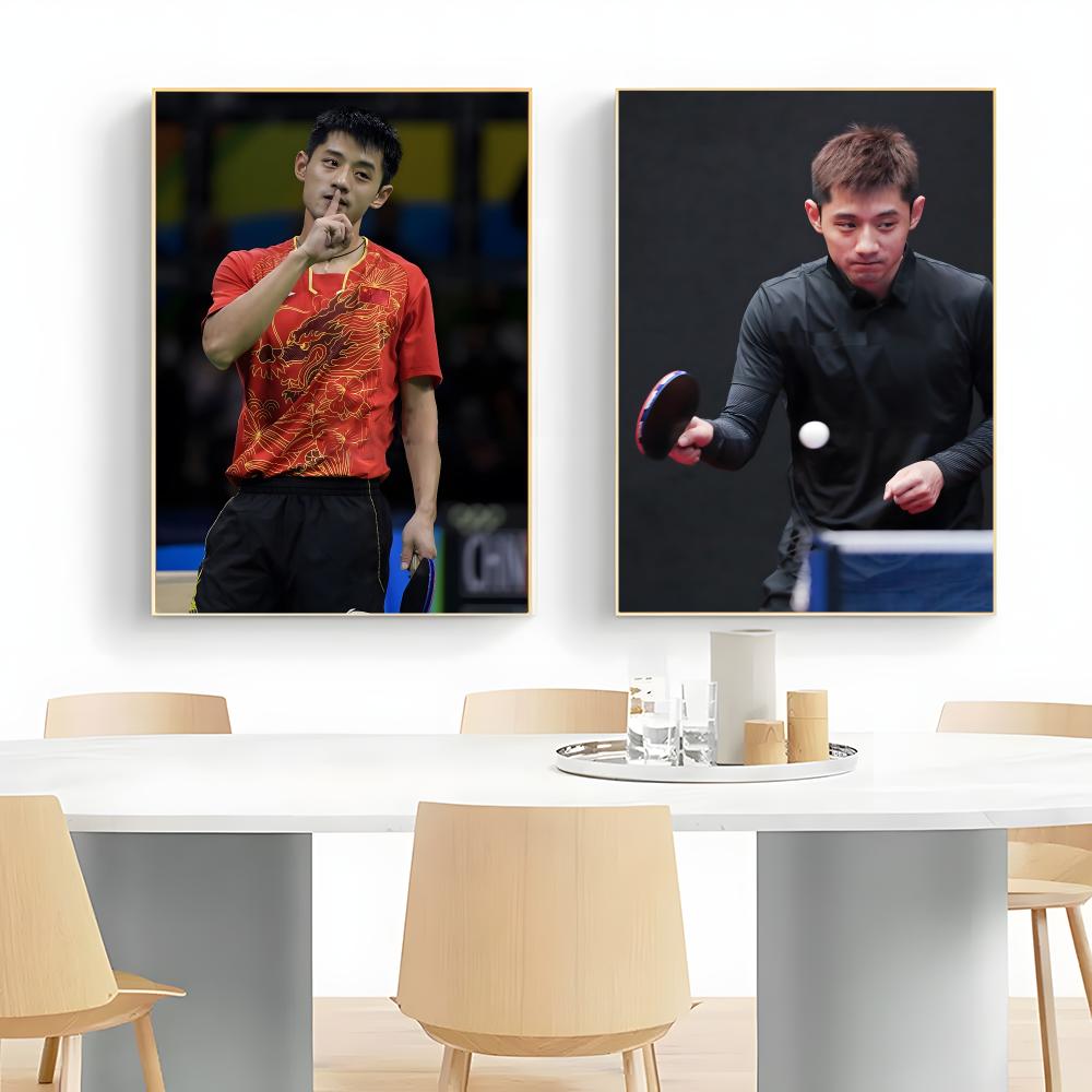 Póster de tenis de mesa Zhang  - Table Tennis Zhang Jike reseña y precio