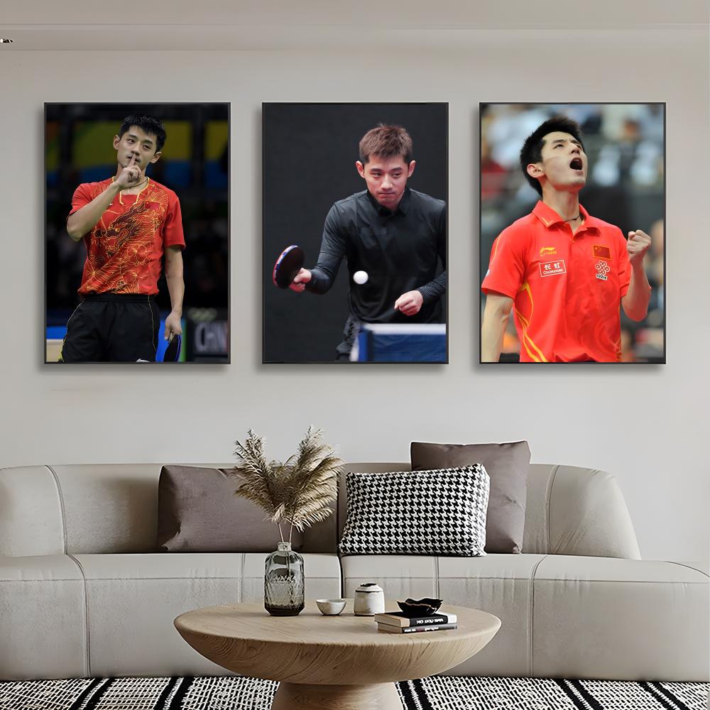 Póster de tenis de mesa Zhang  - Table Tennis Zhang Jike reseña y precio