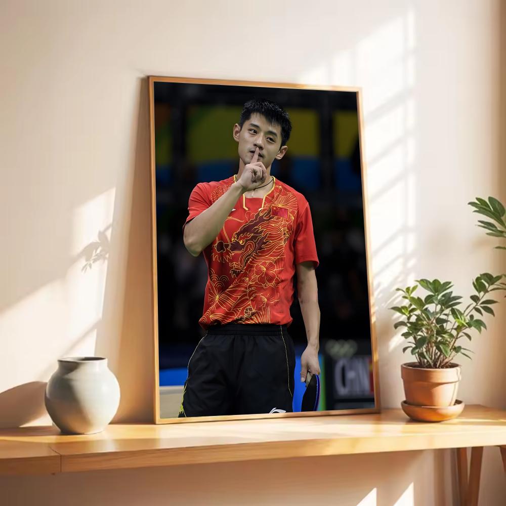Póster de tenis de mesa Zhang  - Table Tennis Zhang Jike reseña y precio