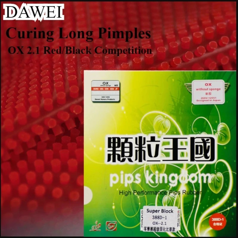 DAWEI 388d-1 curado espinillas - Table Tennis Xiom Rubber reseña y precio