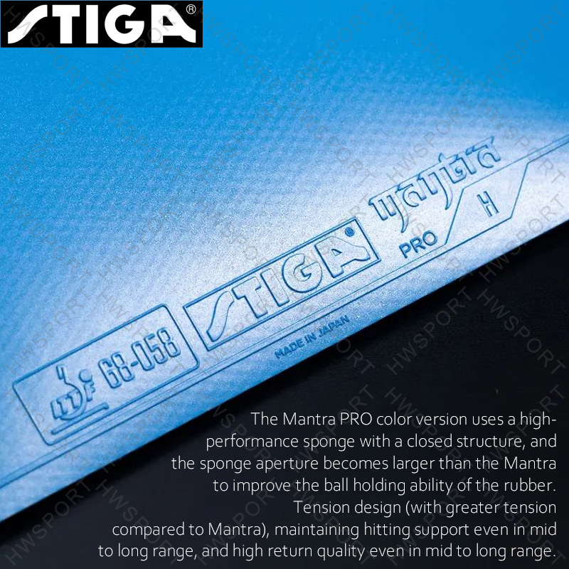 STIGA Mantra Pro, goma colorid - Table Tennis Japan reseña y precio
