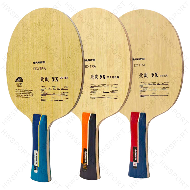 SANWEI FEXTRA 5X hoja de tenis - Xiom Blade Table Tennis reseña y precio