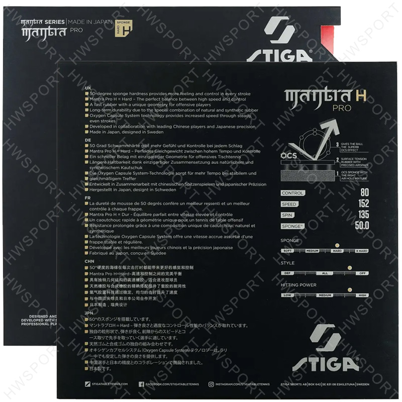 STIGA MANTRA PRO goma para ten - Table Tennis Japan reseña y precio